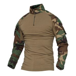 Magcomsen Men’s Tactical Military Combat Slim Fit T Shirt Long Sleeve with Zipper