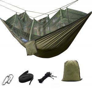 Suyi Portable Folding Double Parachute Camping Hammock