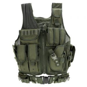 Lixada Mens Vest Military Tactical Army Polyester Waistcoat for Outdoor Camping