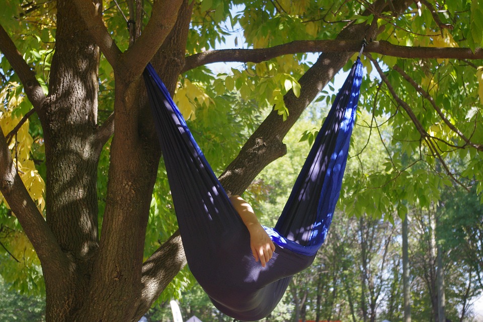 Wild camping hammock