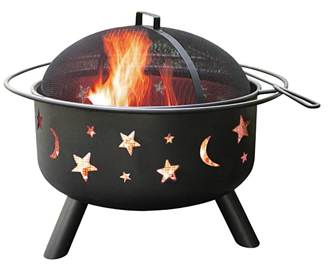 Sky stars camping fire pit