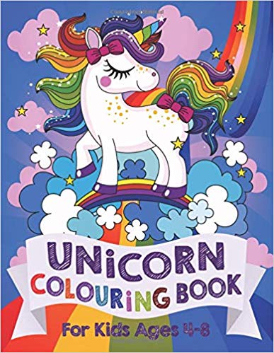 Unicorn colouring in book