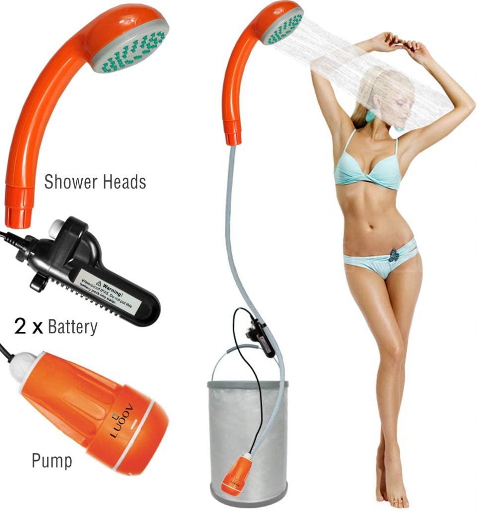 Potable camping shower